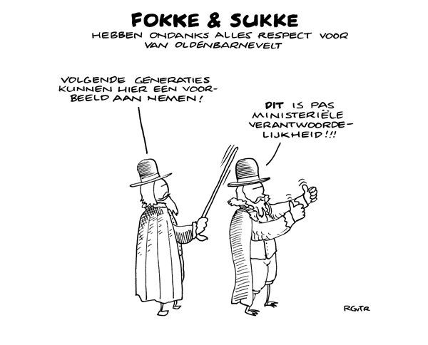 Fokke & Sukke hebben ondanks alles respect voor Van Oldenbarnevelt