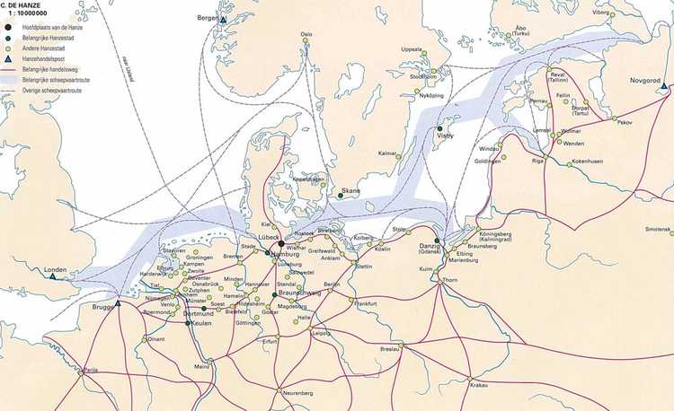 Kaart: Hanzesteden aan de IJssel