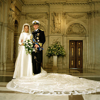 Huwelijksportret Prins Willem Alexander en Prinses Máxima