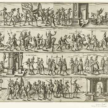 Optocht bij de inwijding van de Universiteit van Leiden, 1575