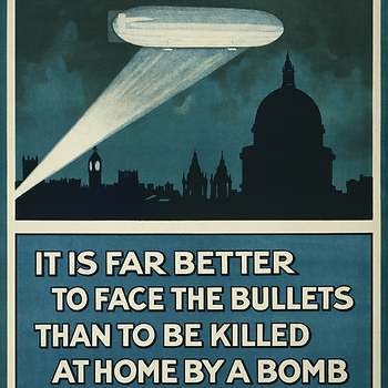 Duitse zeppelin bombardeert Londen